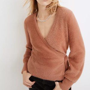 NWT. Balloon-Sleeve Wrap Sweater
